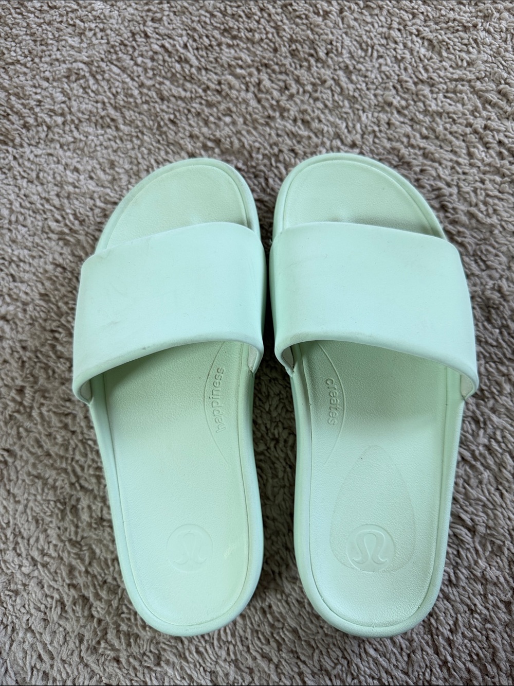 lululemon Mint Green Slide Slides